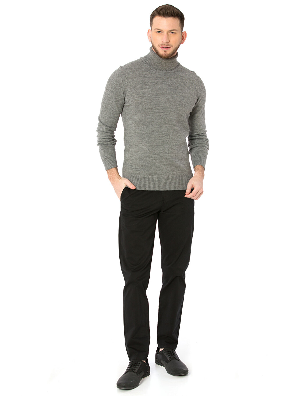 Man Black Chino Trousers