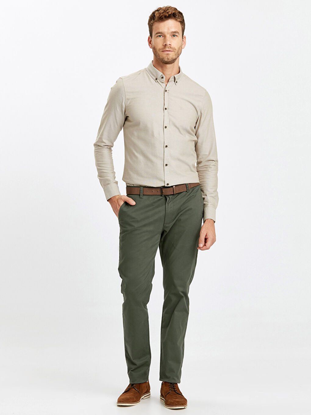 سروال شينو اخضر رجال