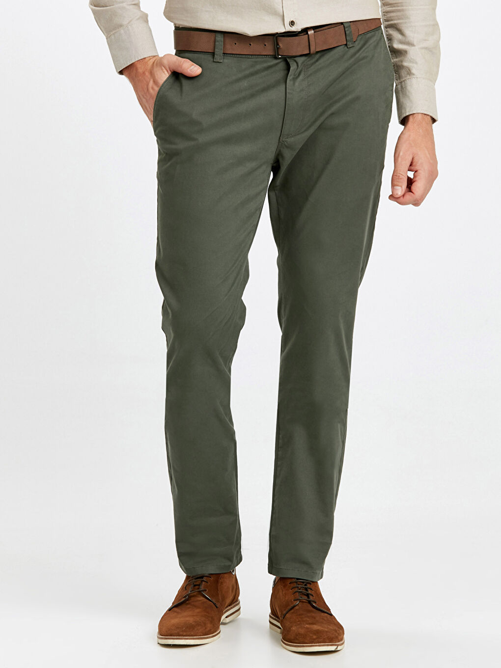 سروال شينو اخضر رجال-1