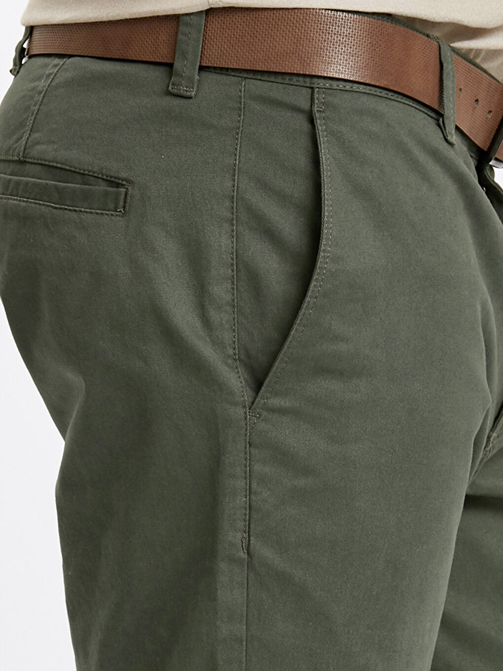 سروال شينو اخضر رجال-3