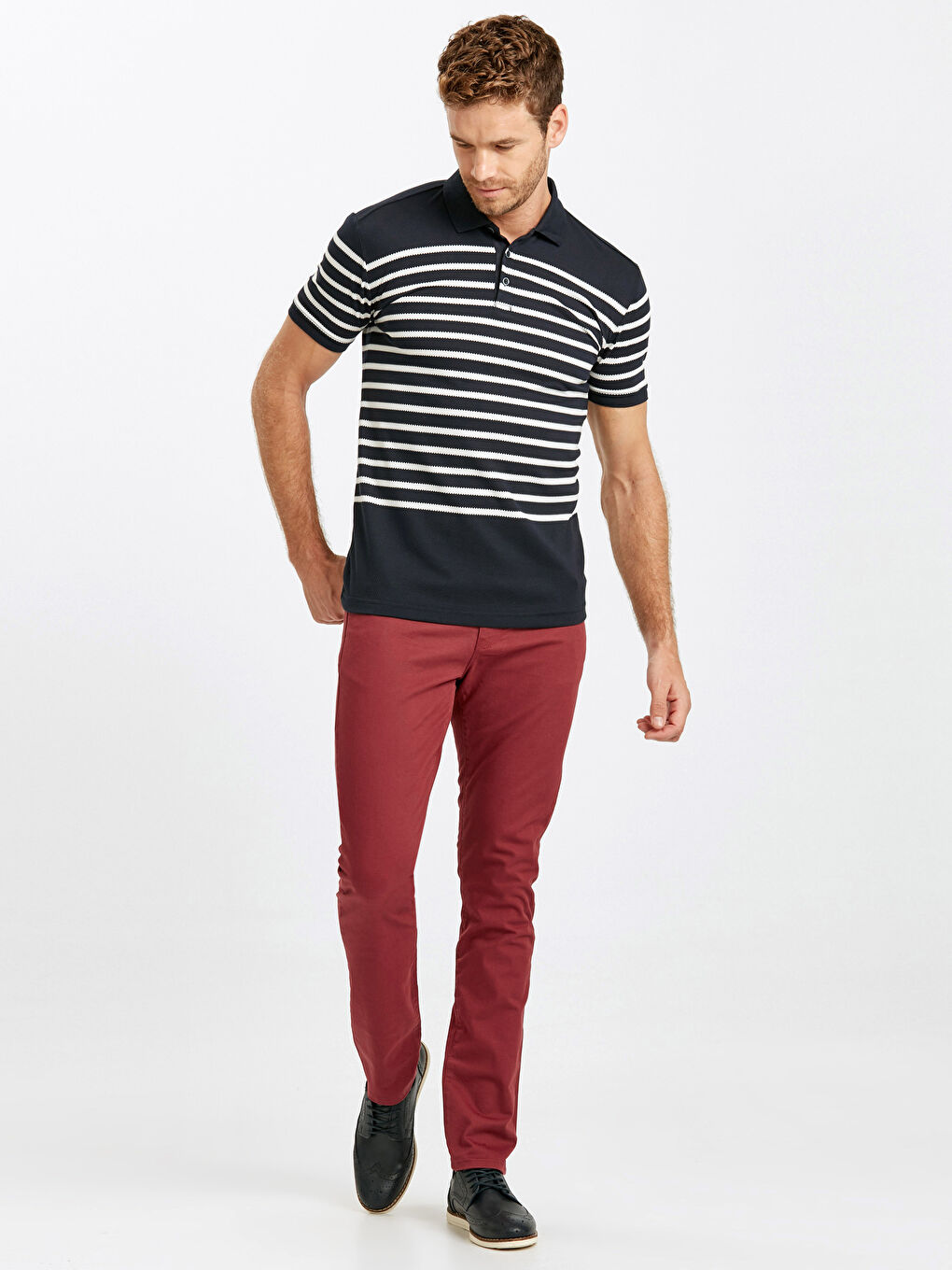 Pantalon ROUGE BORDEAUX Homme