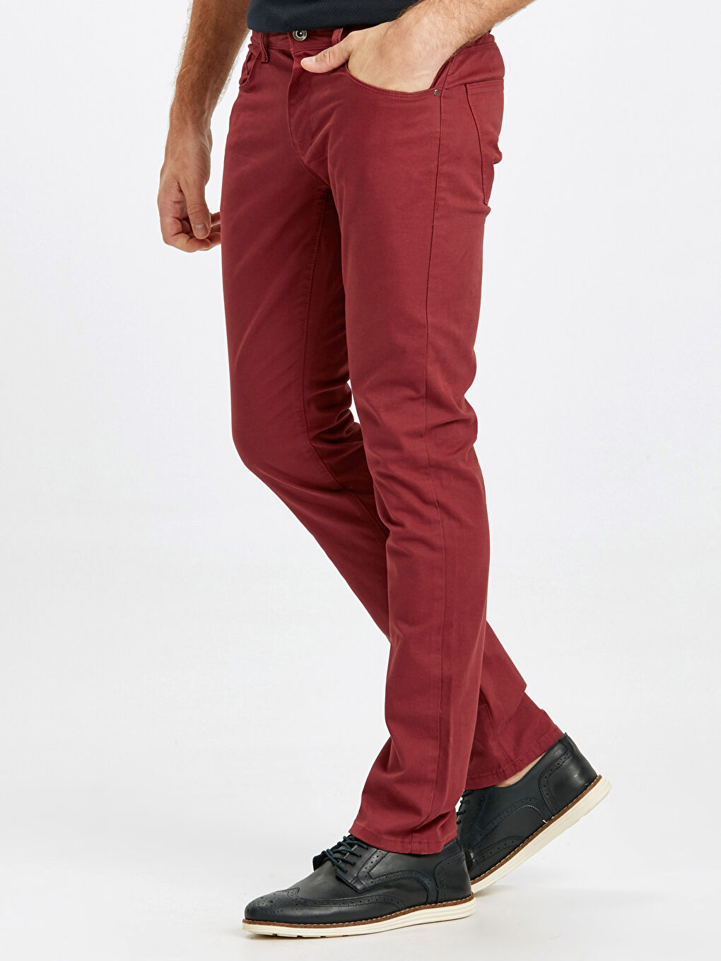 Pantalon ROUGE BORDEAUX Homme-1