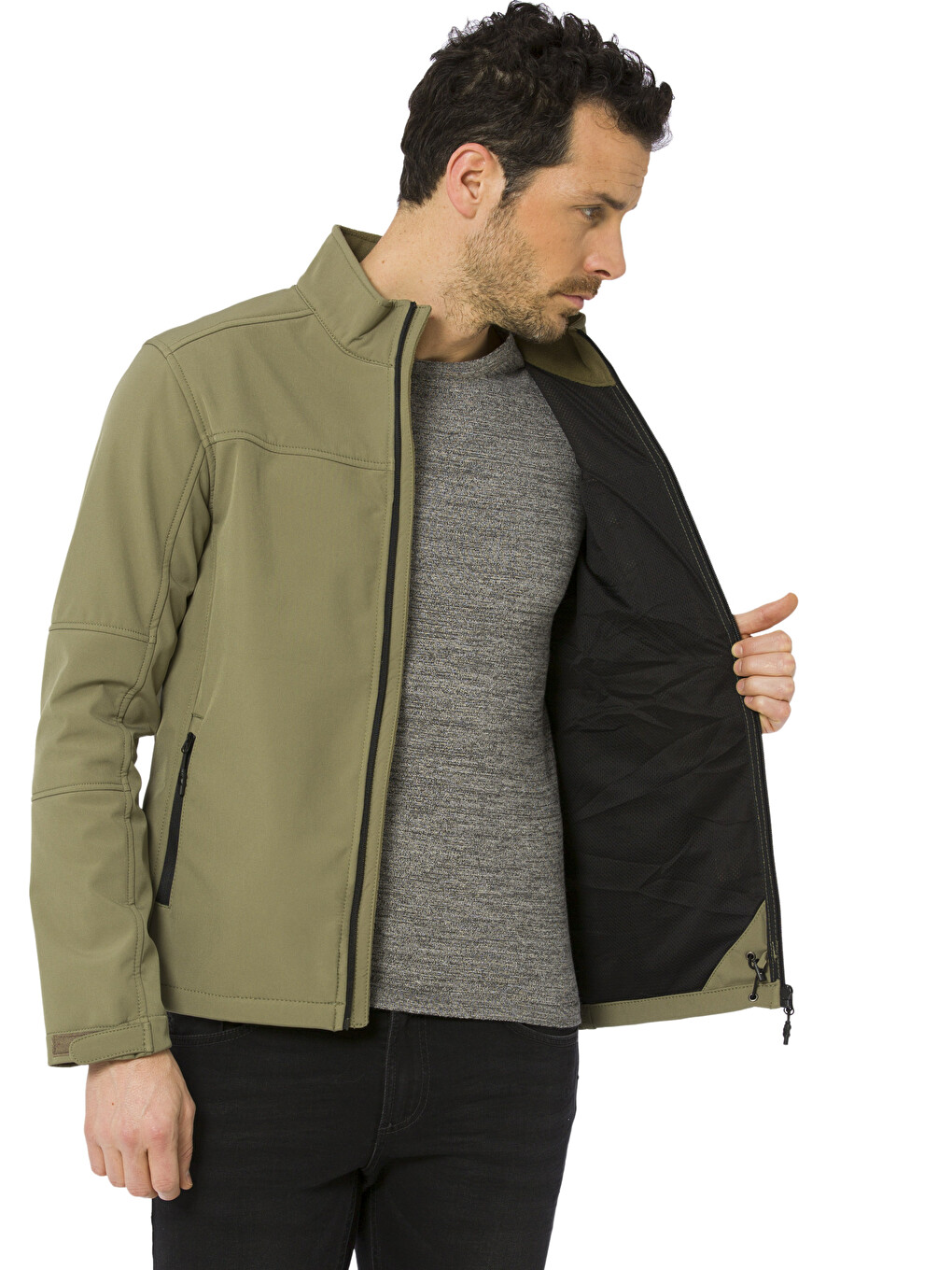 Manteau Kaki Homme-1
