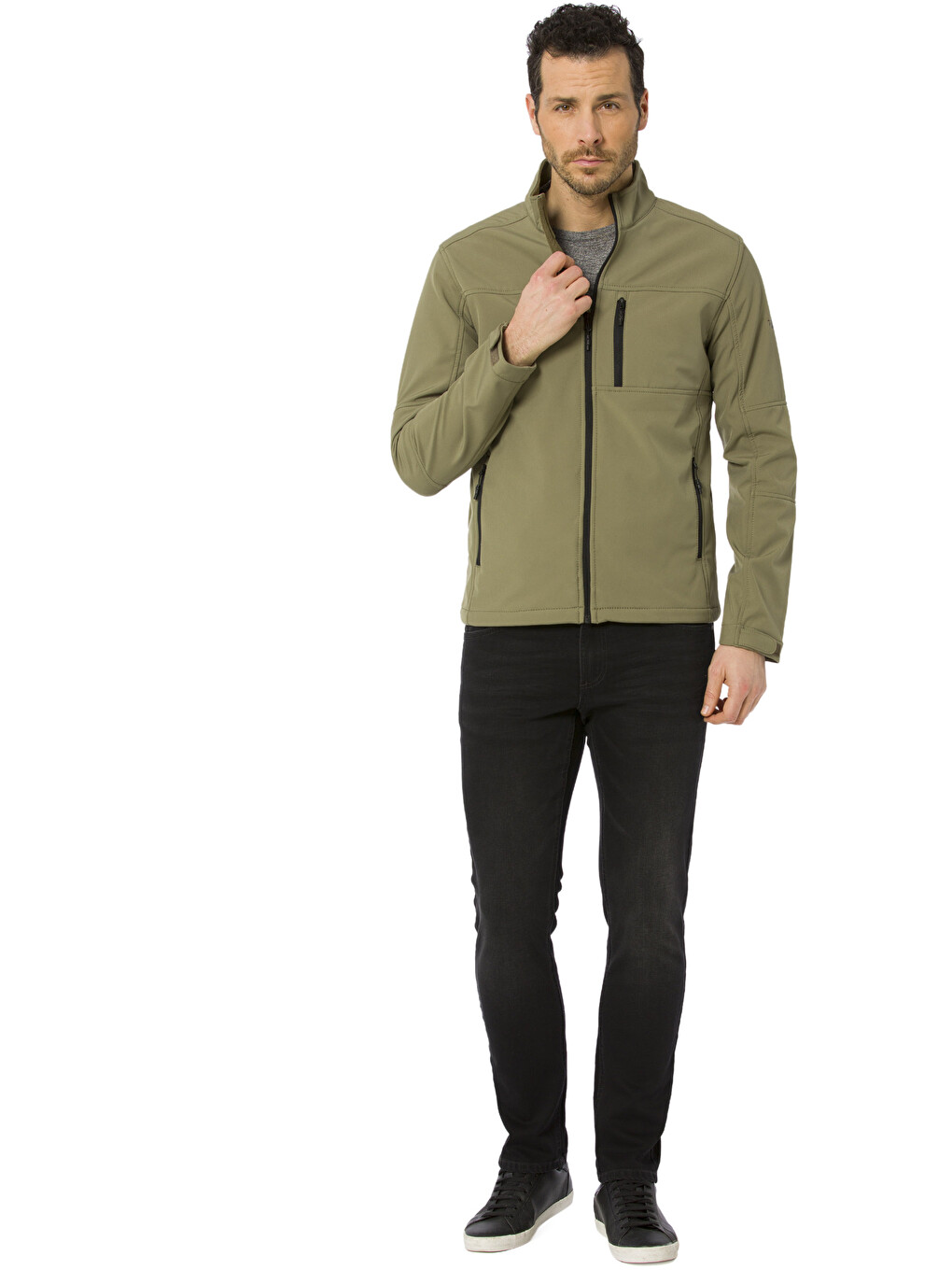 Manteau Kaki Homme-3