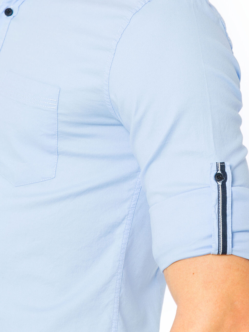 Экстра узкая рубашка с длинным рукавом из оксфордской ткани-3