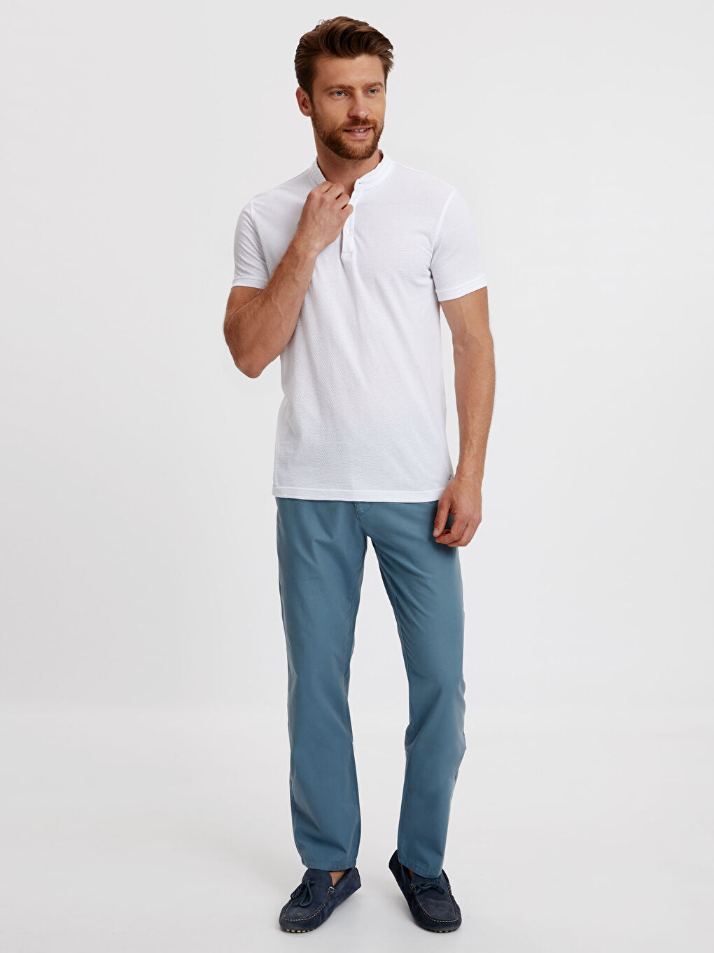 Kirli Mavi Chino Pantolon