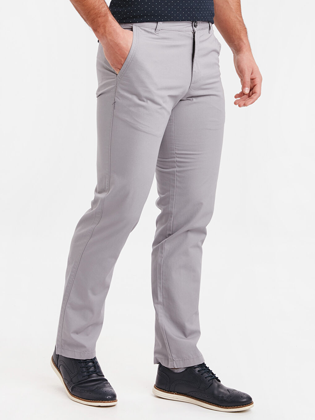 Pantalon chino GRIS Homme-1