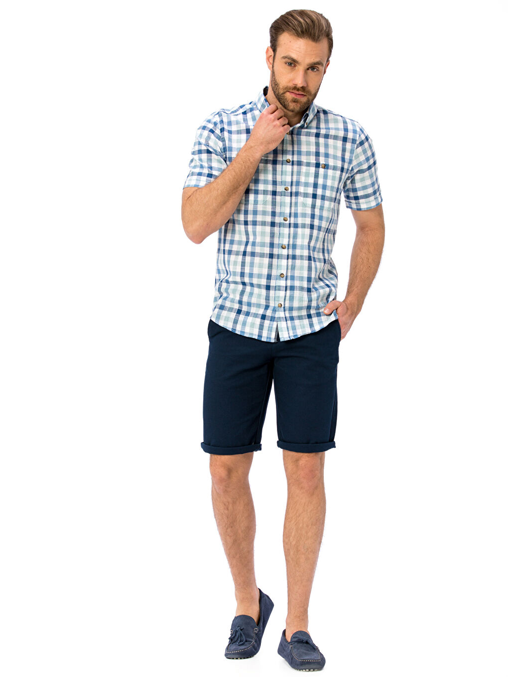 Yeşil Ekose Gömlek-2