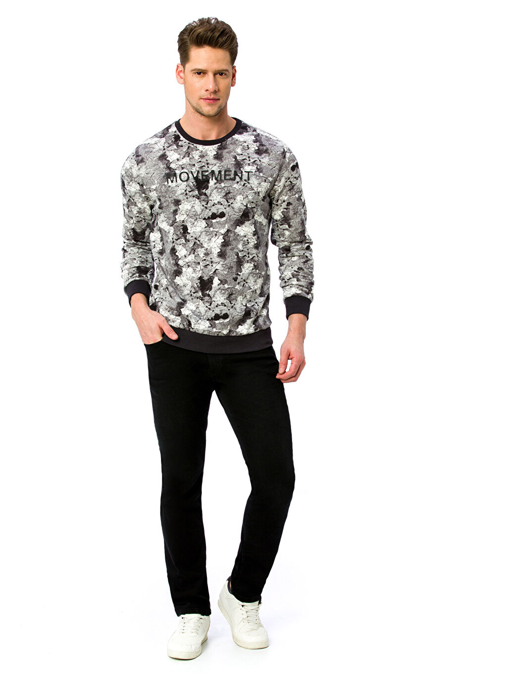 Sweat-shirt GRIS Homme-2