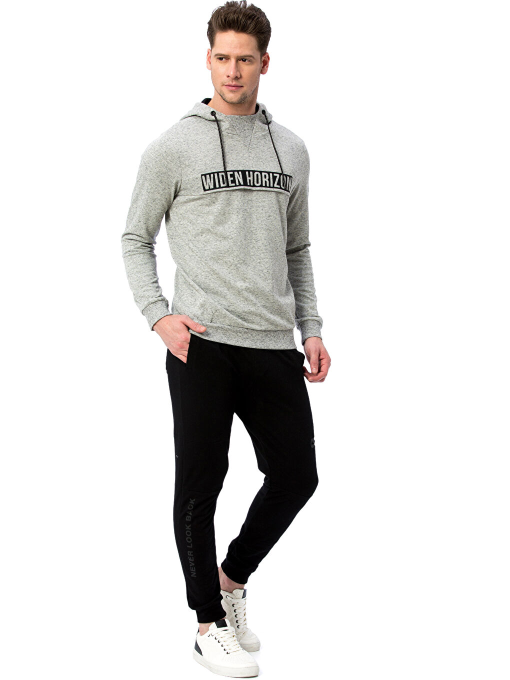 Мужчины Розовый Худи-2