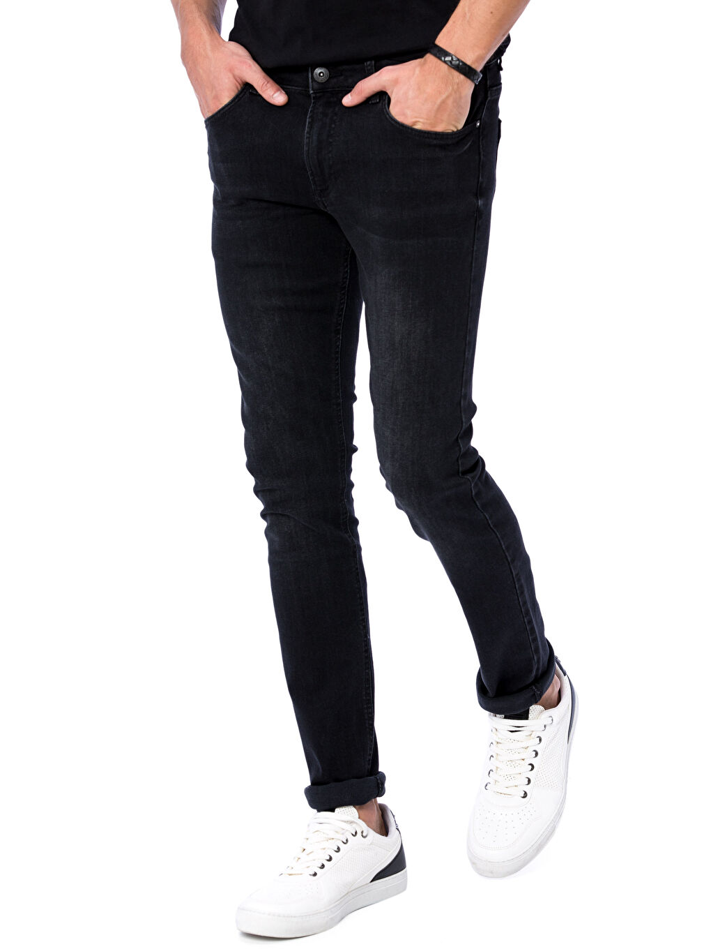 Siyah  Rodeo Jean Pantolon-2