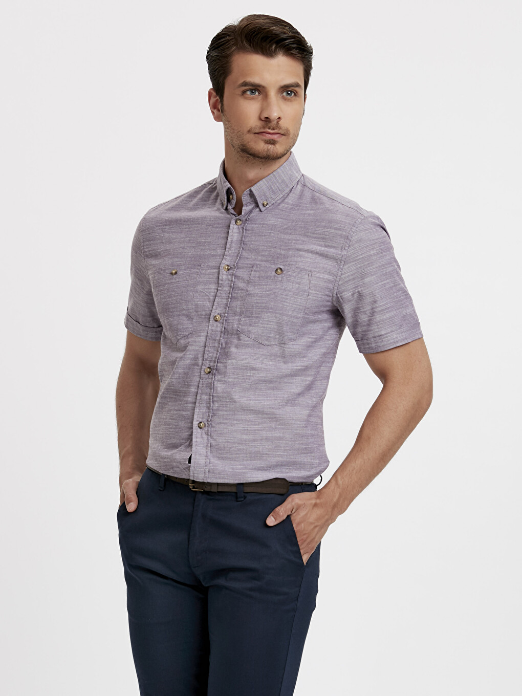 Man Purple Shirt