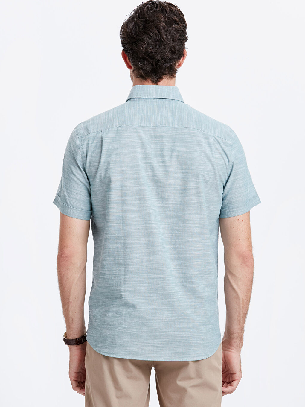 Regular Fit Short Sleeve Poplin Men's Shirt-1