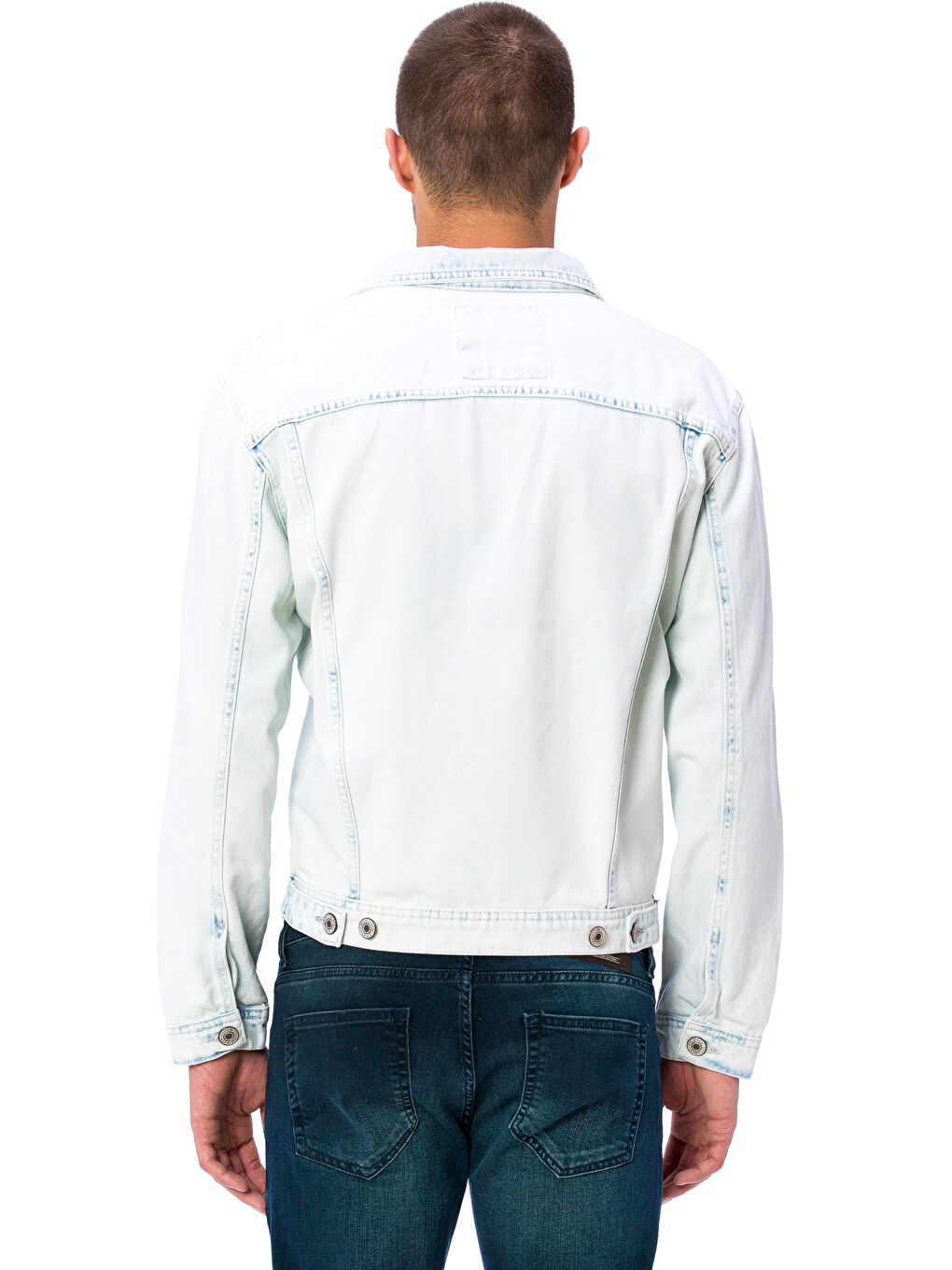 Açık İndigo Rodeo Jean Ceket-1