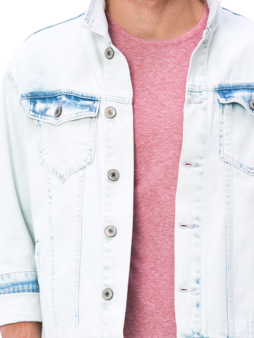 Açık İndigo Rodeo Jean Ceket-3