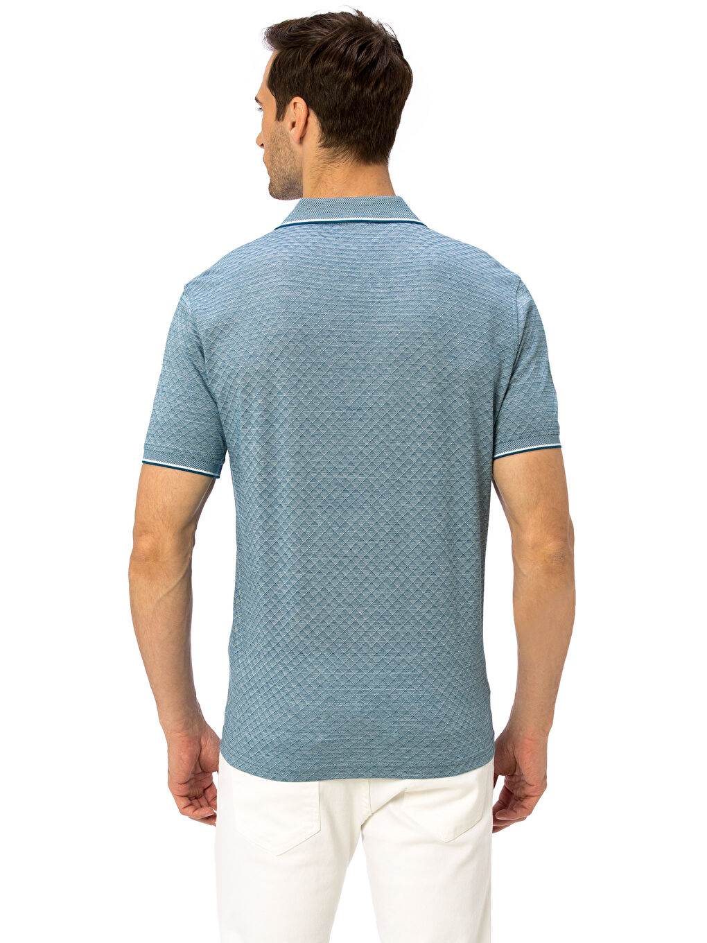 Мужчины Цвет петроль Футболка-1