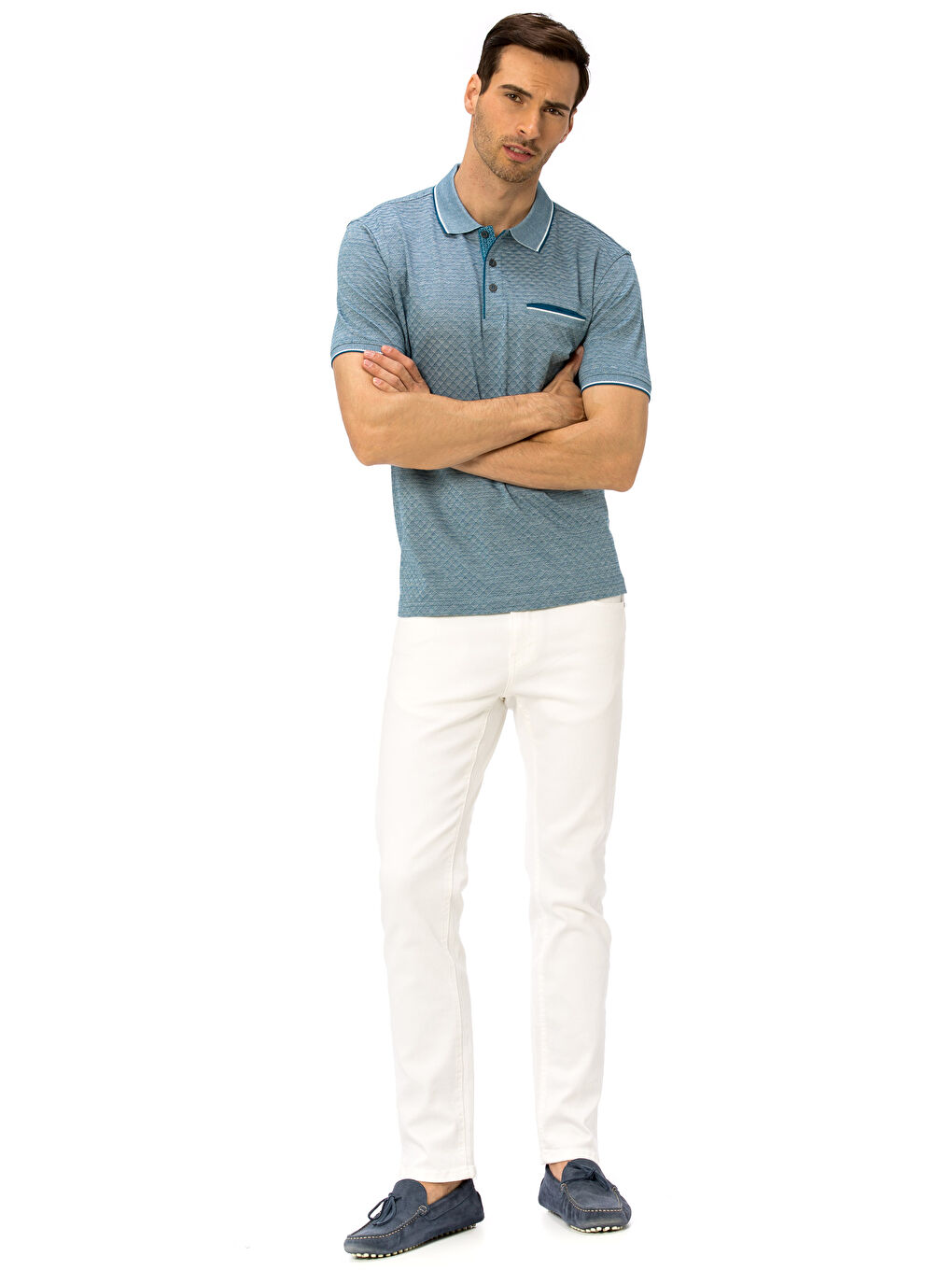 Мужчины Цвет петроль Футболка-2