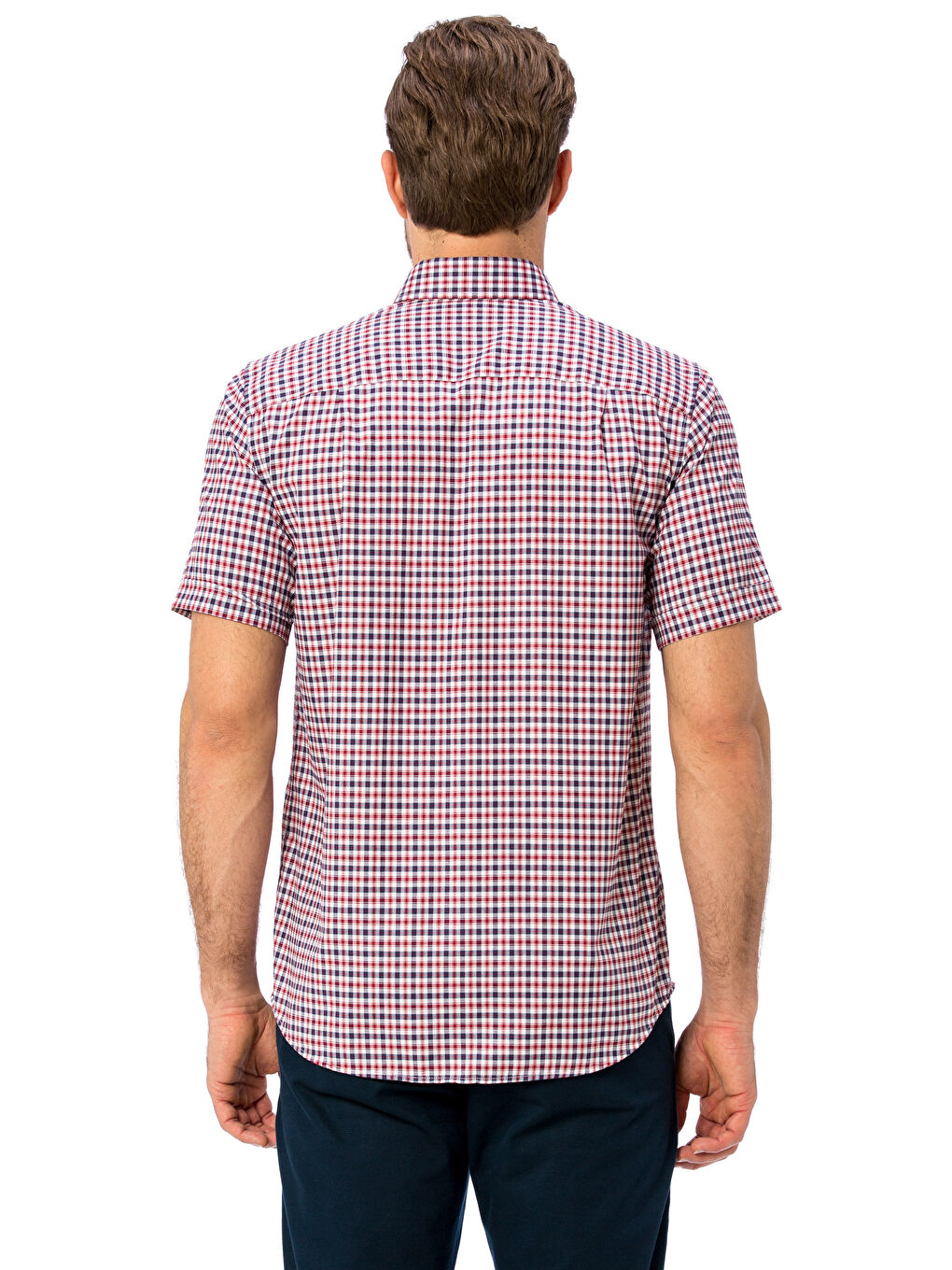 قميص أحمر رجال-1