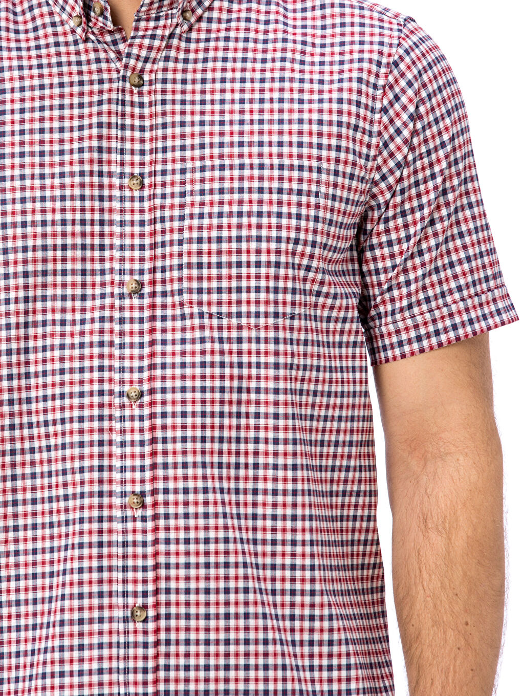 قميص أحمر رجال-3