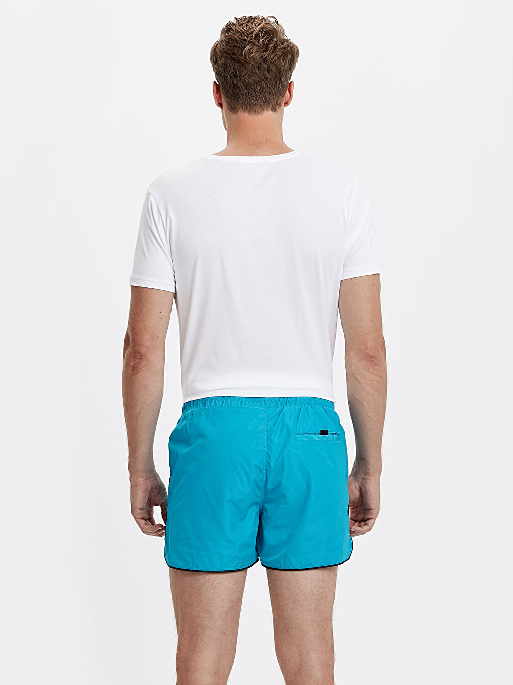 Man Turquoise Swimming Shorts-1
