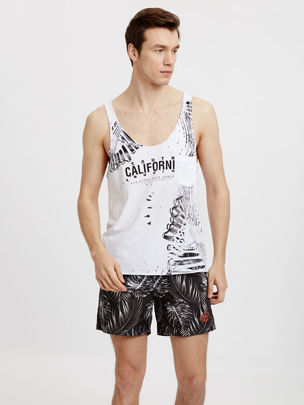 Mann SCHWARZ Badeshorts