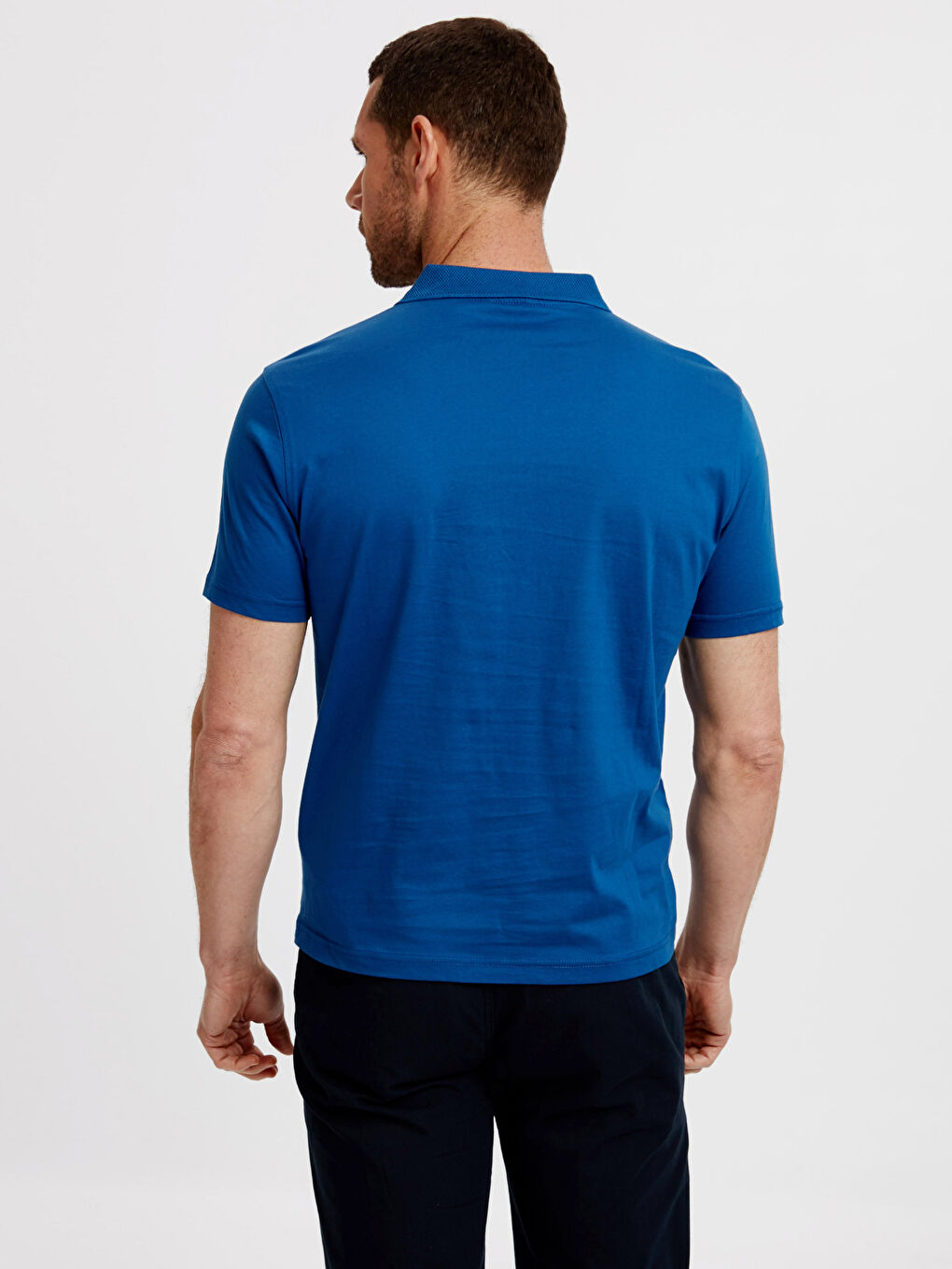 تيشيرت رجالي بياقة بولو بأكمام قصيرة من جيرسي-1