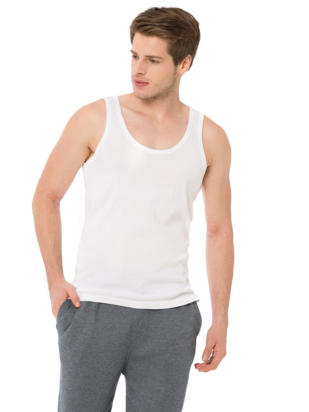 سترة تحتية أبيض رجال