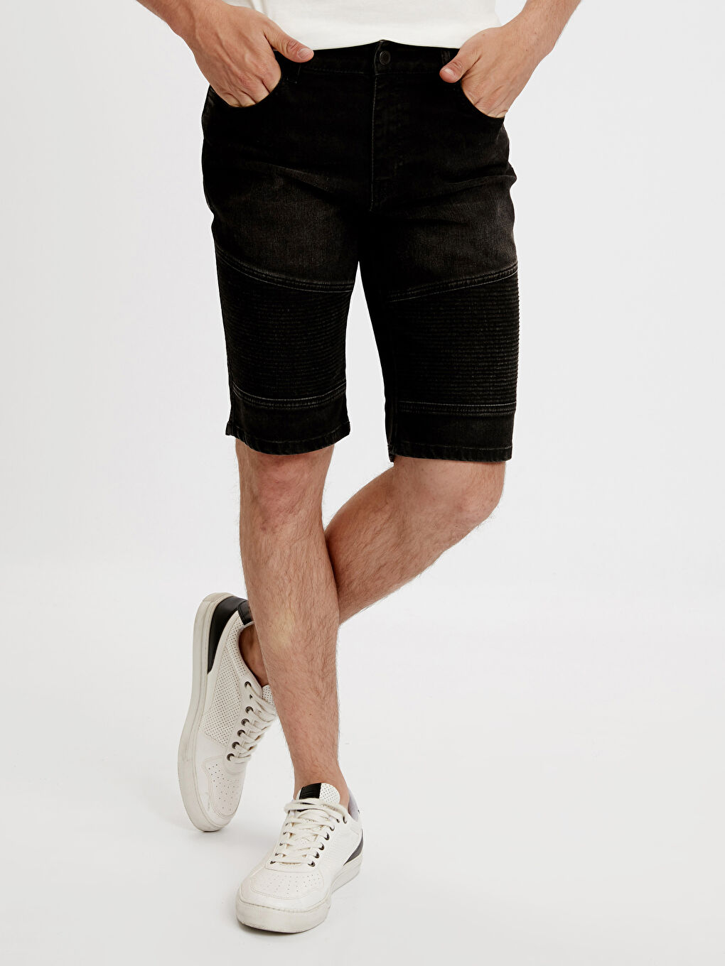 Short en jean NOIR Homme-1