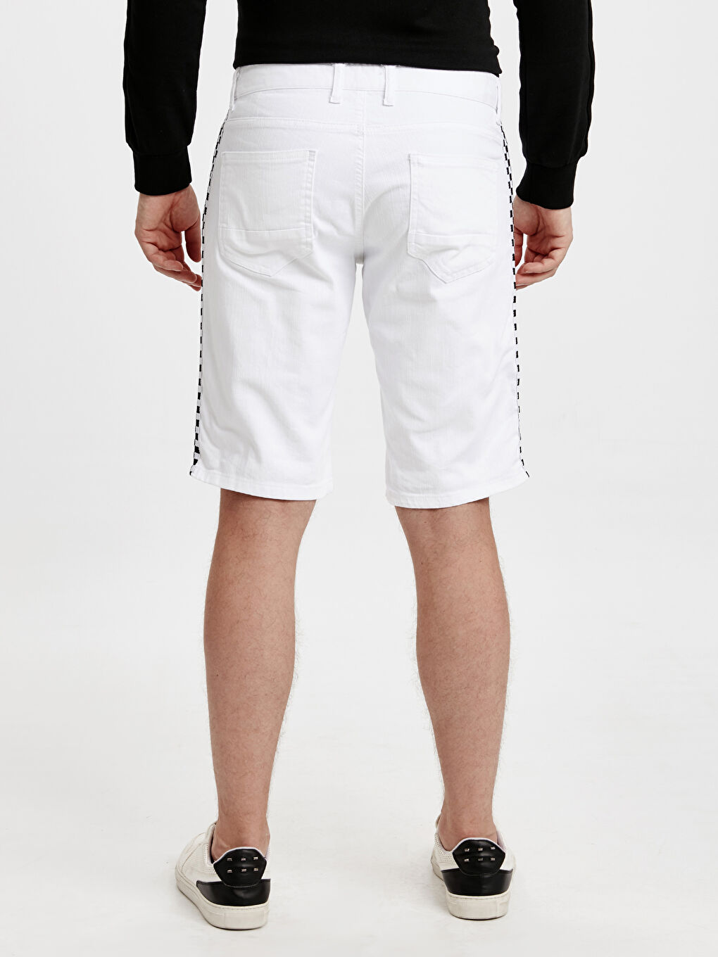 Beyaz Rodeo Jean Şort-2