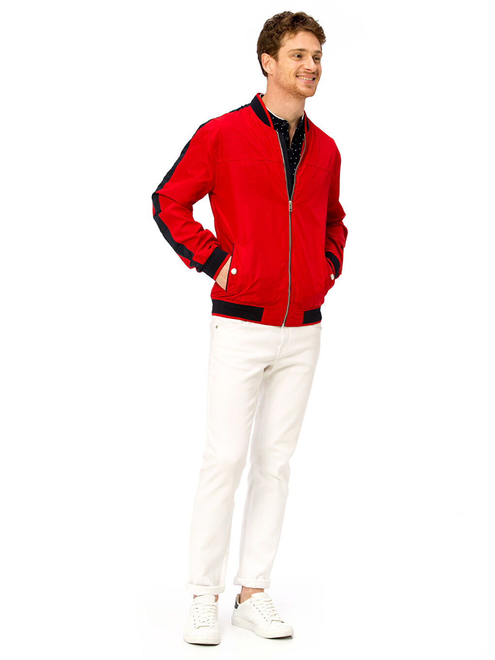 Manteau ROUGE Homme-3