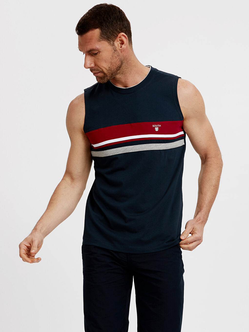 Crew Neck Jersey Men's Sleeveless T-Shirt
