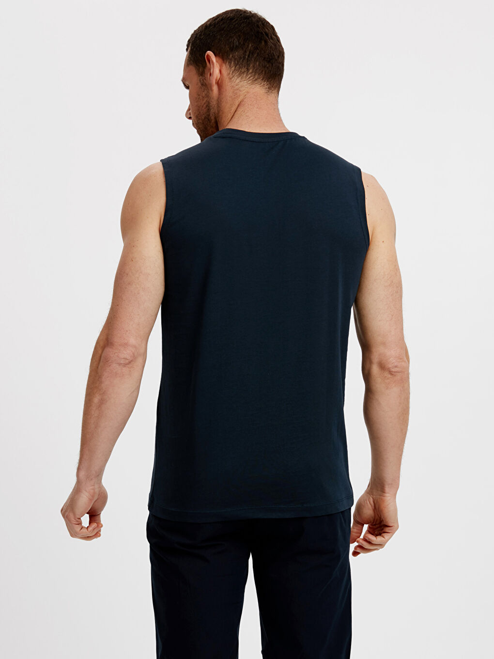 Crew Neck Jersey Men's Sleeveless T-Shirt-1