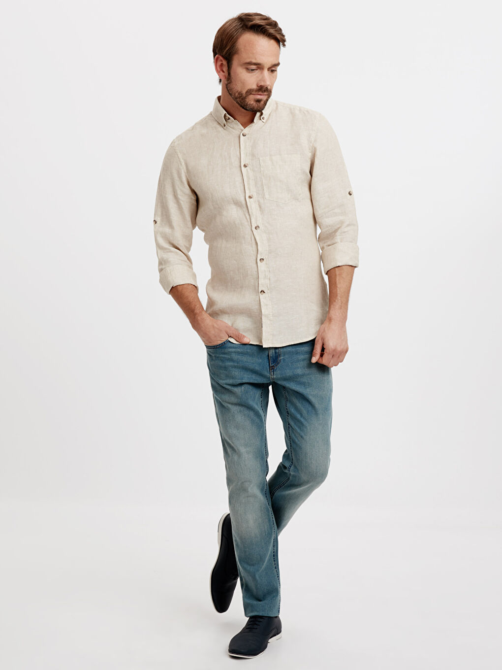 Chemise BEIGE Homme-2