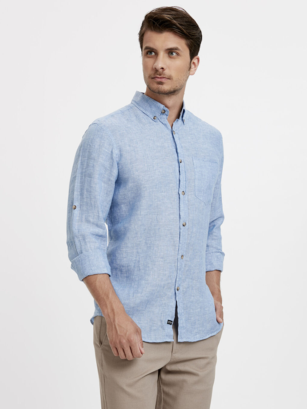 LCWAIKIKI Basic Man BLUE Shirt -8S8197Z8-CUN