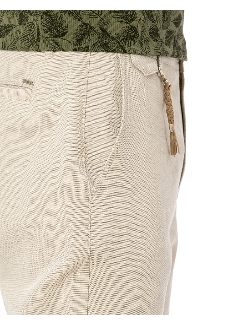 Мужчины Бежевый Брюки-4