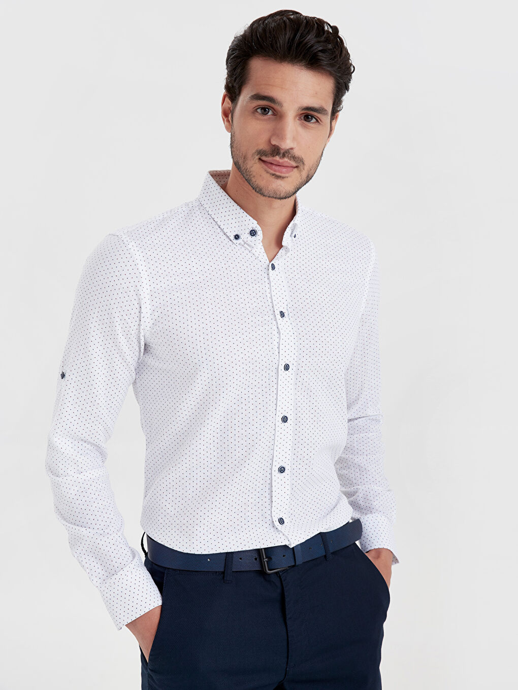 Kırmızı Baskılı Gömlek-1