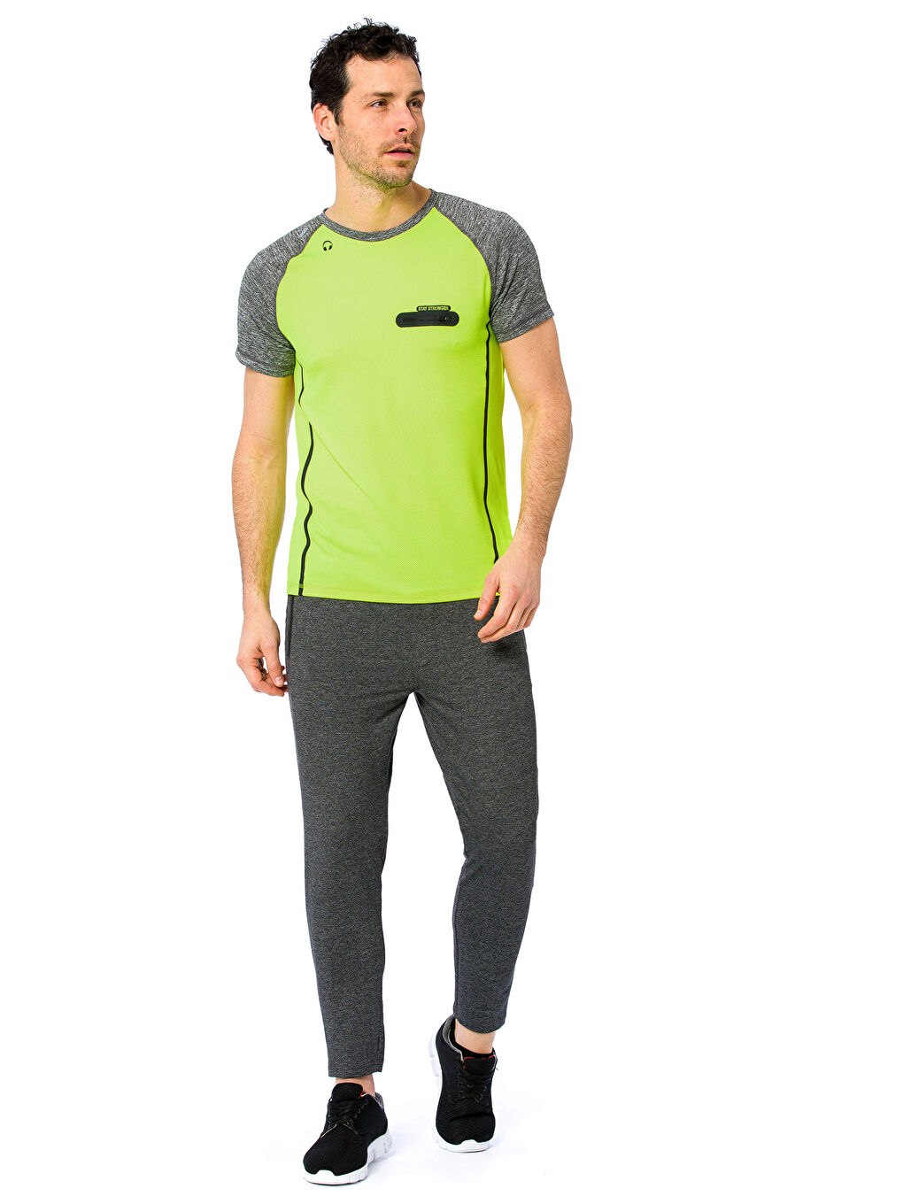 Neon Yeşil Spor Tişört-2