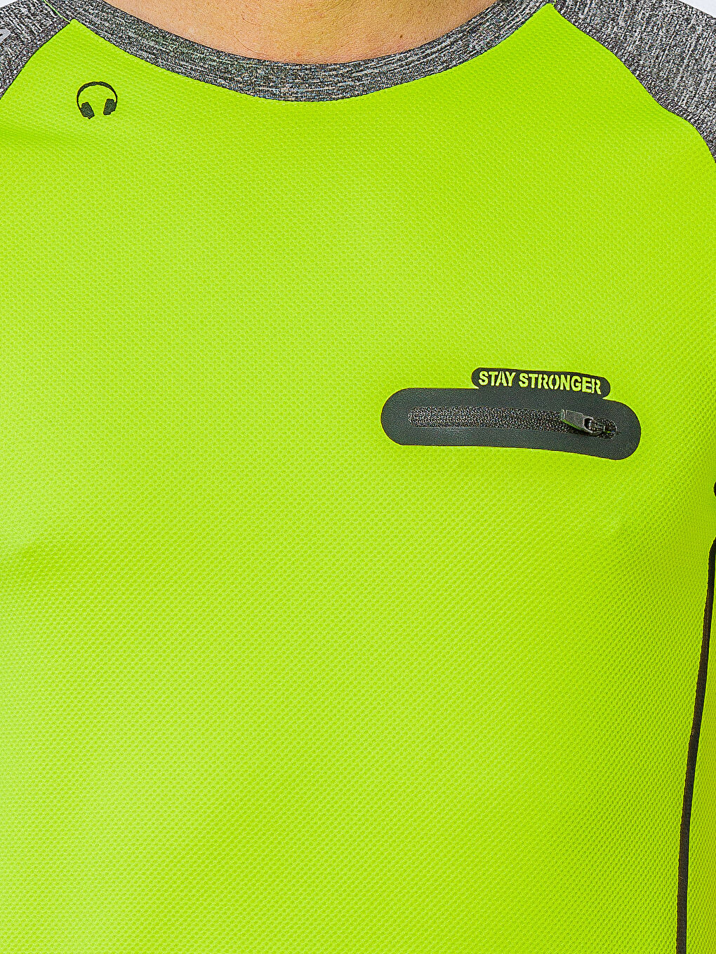 Neon Yeşil Spor Tişört-3