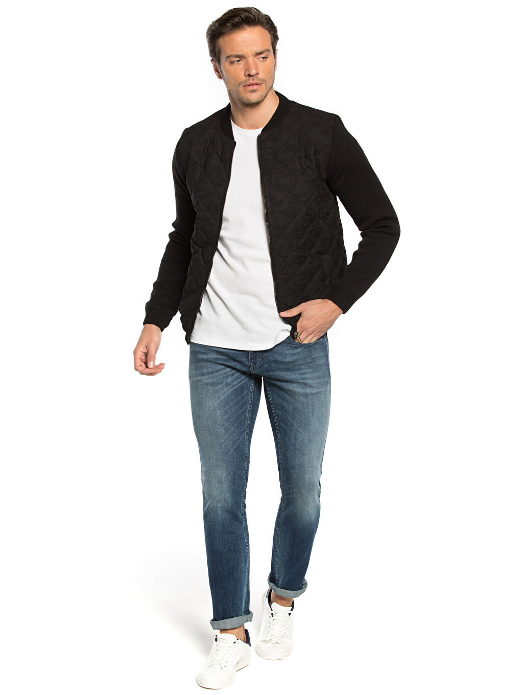 Quilted Bomber Cardigan-4