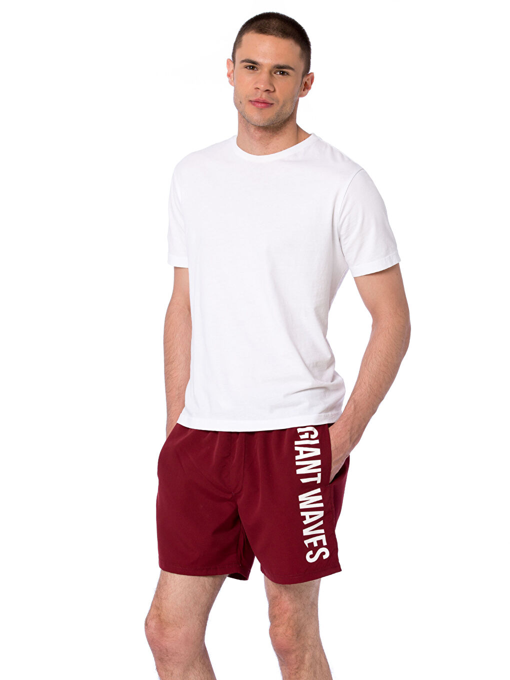 Мужчины Бордовый Шорты для плавания