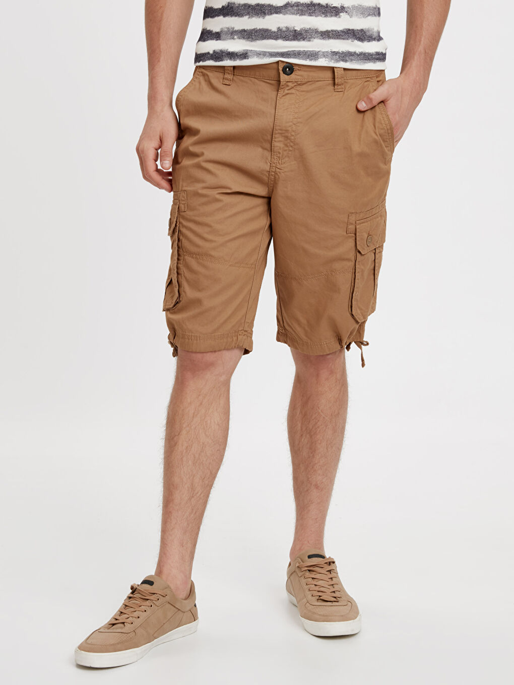 Bej Deve Tüyü Şort-1