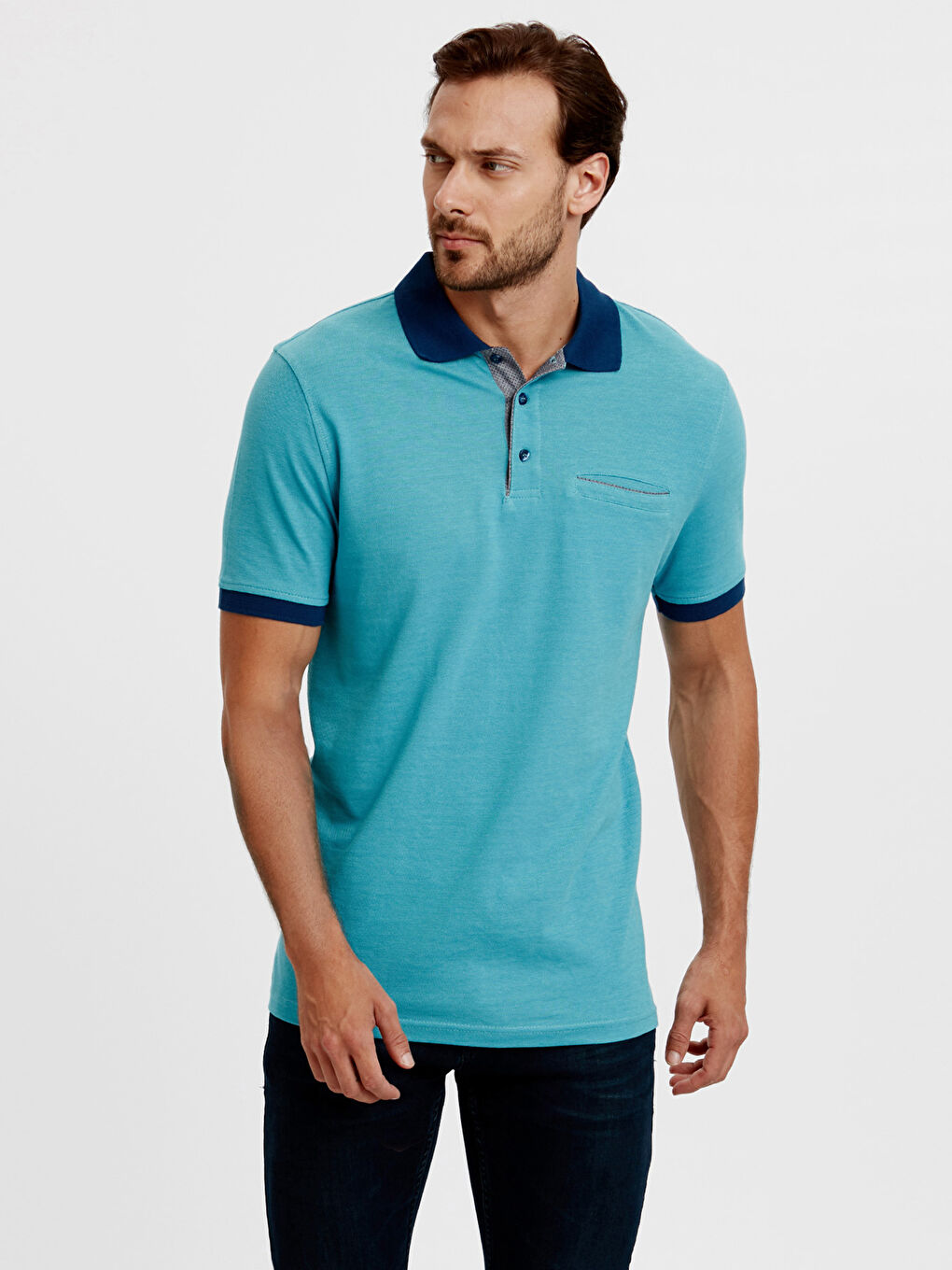 LCWAIKIKI Classic Man TURQUOISE T-Shirt -8SG519Z8-FPE