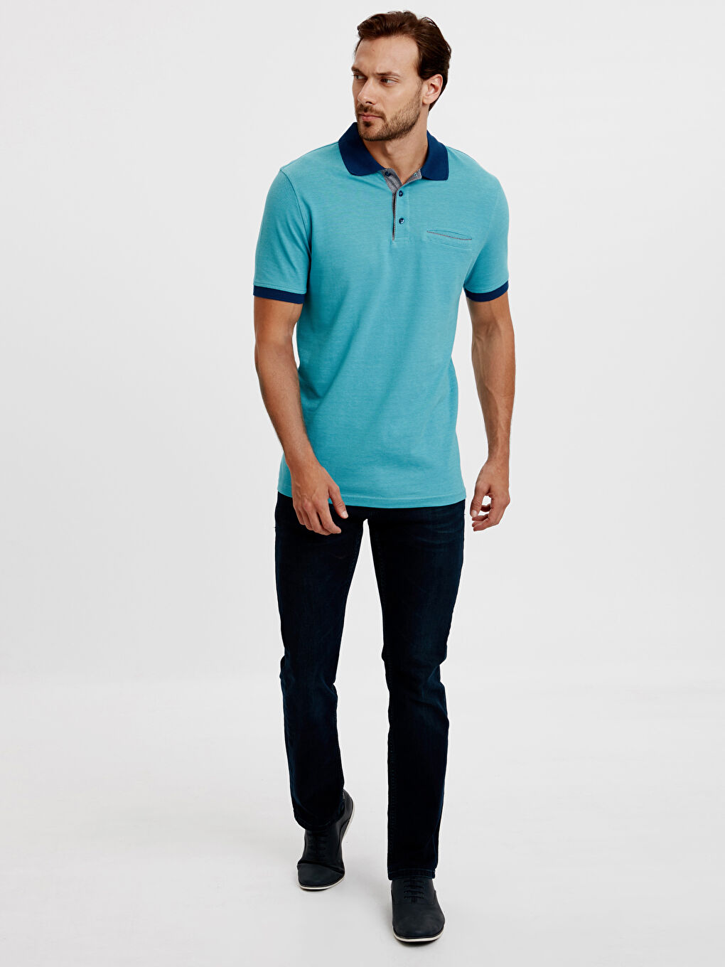 LCWAIKIKI Classic Man TURQUOISE T-Shirt -8SG519Z8-FPE