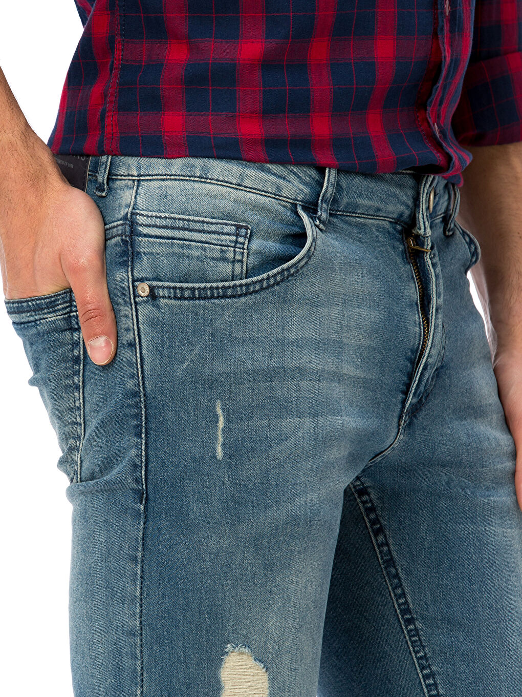 Orta İndigo Rodeo Jean Pantolon-3