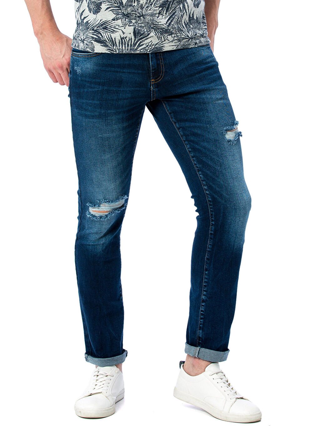 İndigo Koyu Rodeo Jean Pantolon-1