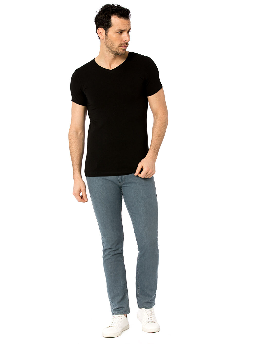 Мужчины Черный Футболка-2