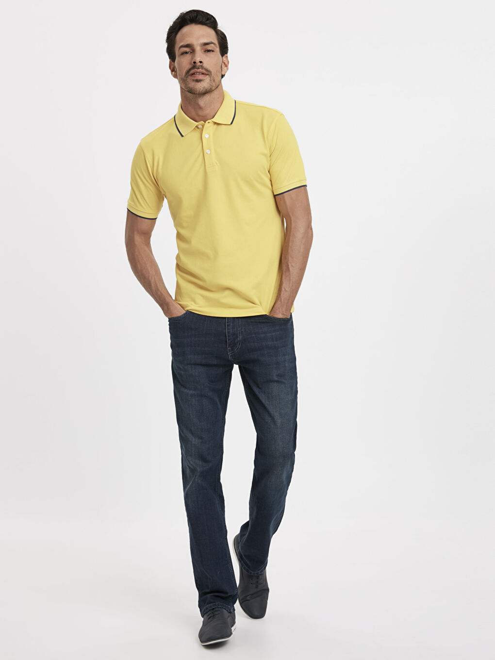 تيشيرت بياقة بولو كم قصير بيكيه-2