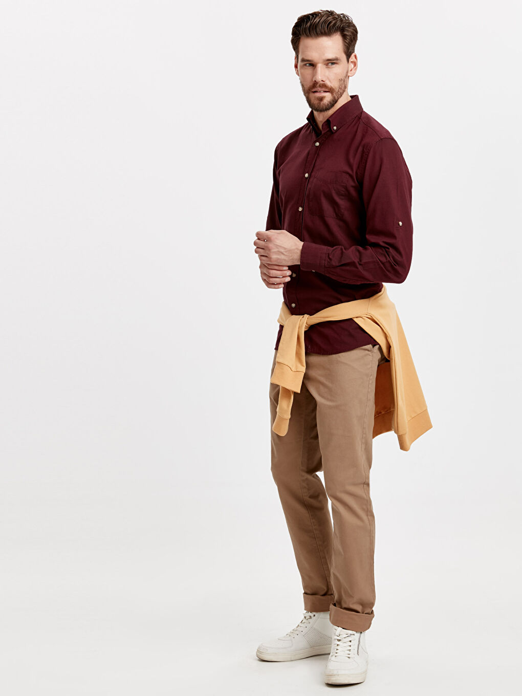 Chemise ROUGE BORDEAUX Homme-2