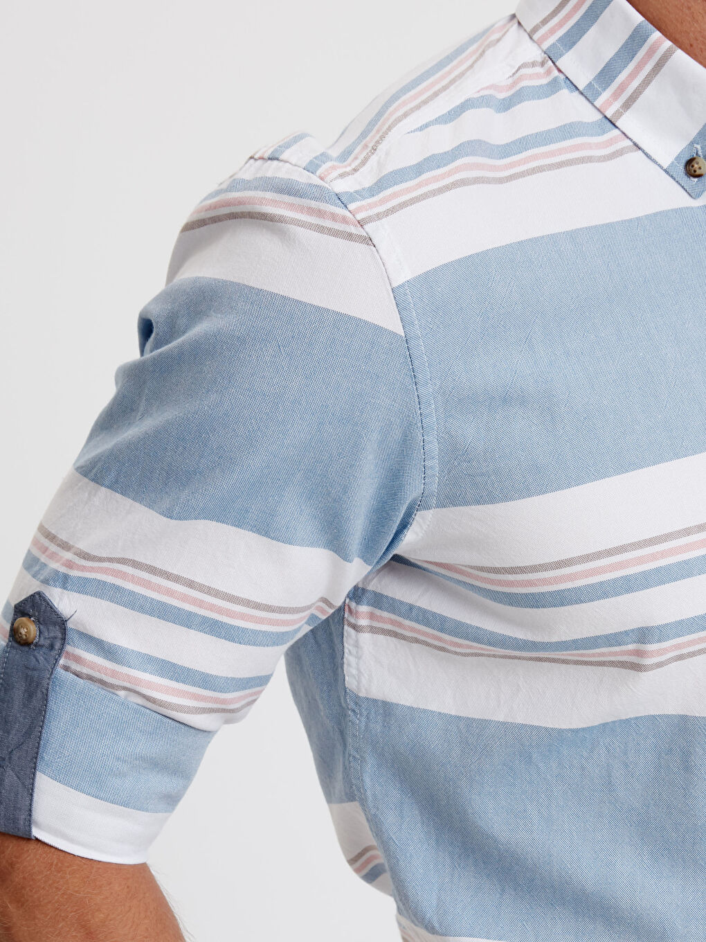 İndigo Çizgili Gömlek-3