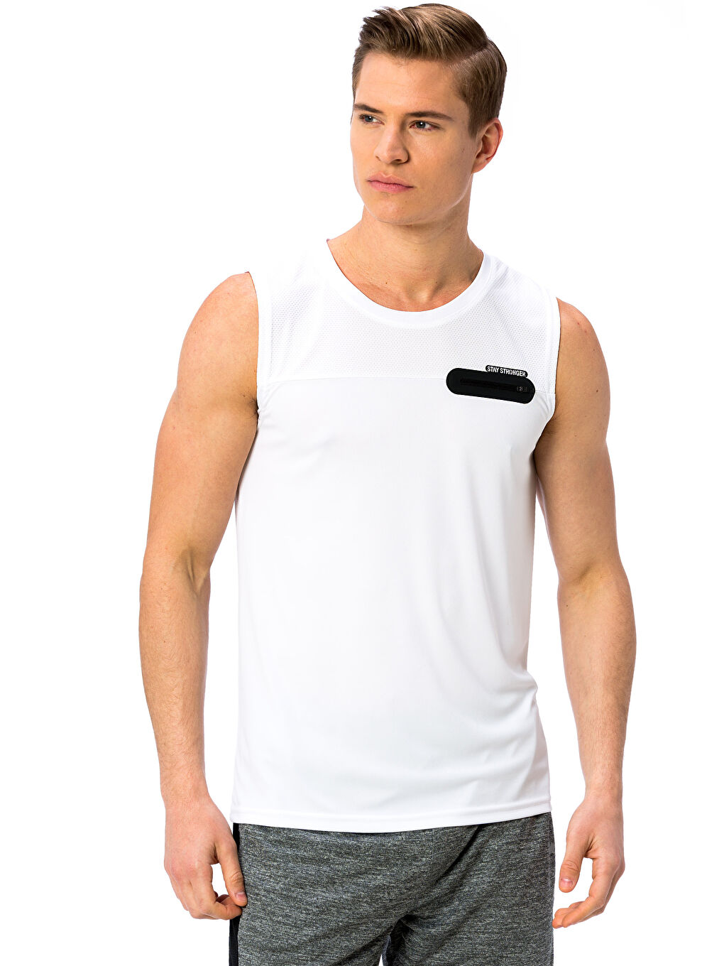 Man WHITE Sports T-Shirt